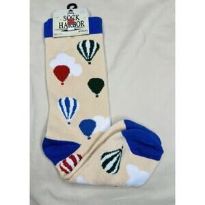 NWT Hot Air Balloon Novelty Crew Socks By Sock Harbor